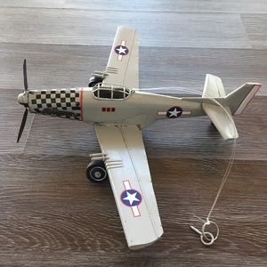 Metal Airplane, WWII Era, Home Accent